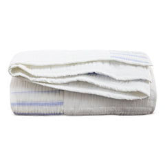 Handmade Florida Blue White Cotton Striped Quilt - Kids Comforter