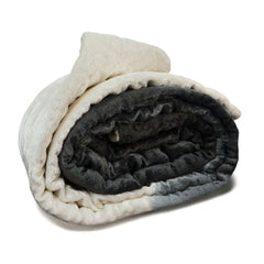 Black Ombre Velvet Quilt: Hand-Quilted Luxury