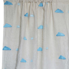 Ivory Linen Embroidered Curtain