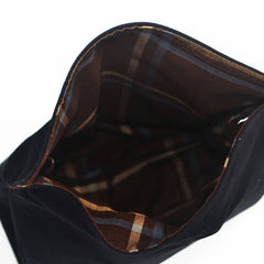 Custom Dopp Kit in Black Cotton Canvas, Men's Travel Toiletry Bag, Groomsmen Gift
