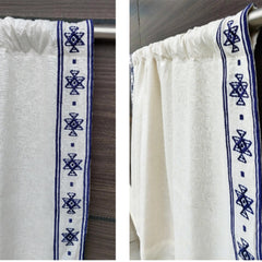 Boho Embroidered Linen Curtain And Drapes