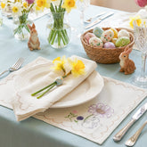 Easter Bunny Embroidered Placemat Set