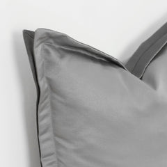 Grey Double Flange Pillow Cover