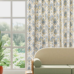 Custom Made Floral Trellis Curtain