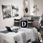 Handmade Black & White Monochrome Patchwork Quilt - Reversible | Polyfill | Dorm, Bedroom & Minimalist Décor | Twin to Cal King