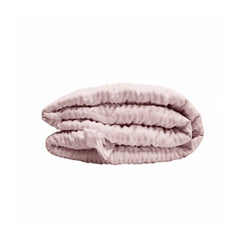 Handcrafted Reversible Linen Quilt - Blush Pink Coverlet and Bedspread