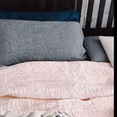 Custom Made Blush Pink Velvet Quilt