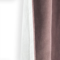 Dust Rose Cotton Velvet Pinch Pleat Curtains