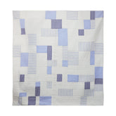 Handmade Florida Blue White Cotton Striped Quilt - Kids Comforter