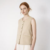 Bespoke Herringbone Tweed Women's Vest