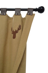 Embroidered Antelope Wool Felt Curtains | Thermal Winter Drapes