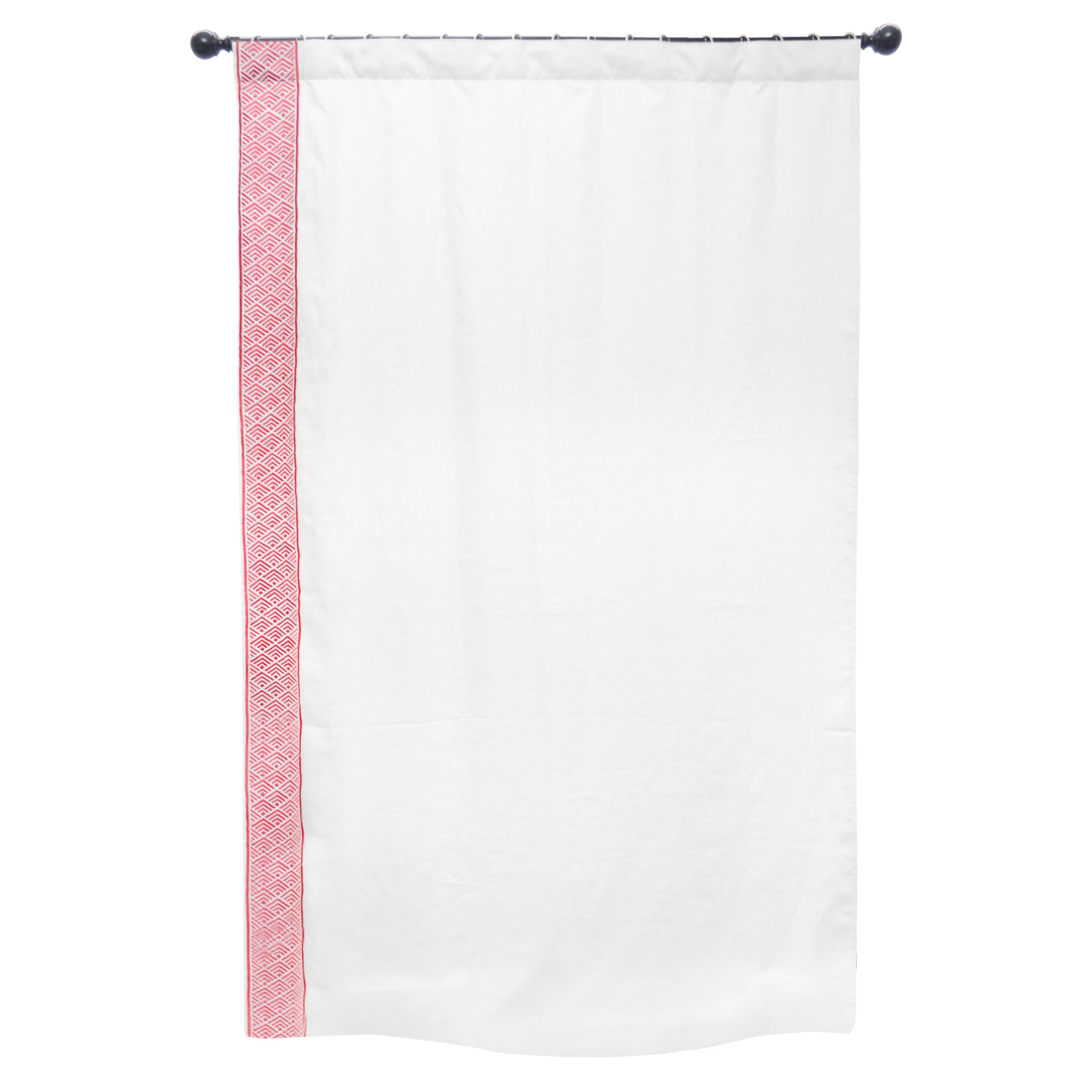Chevron Linen Drapery with Embroidery