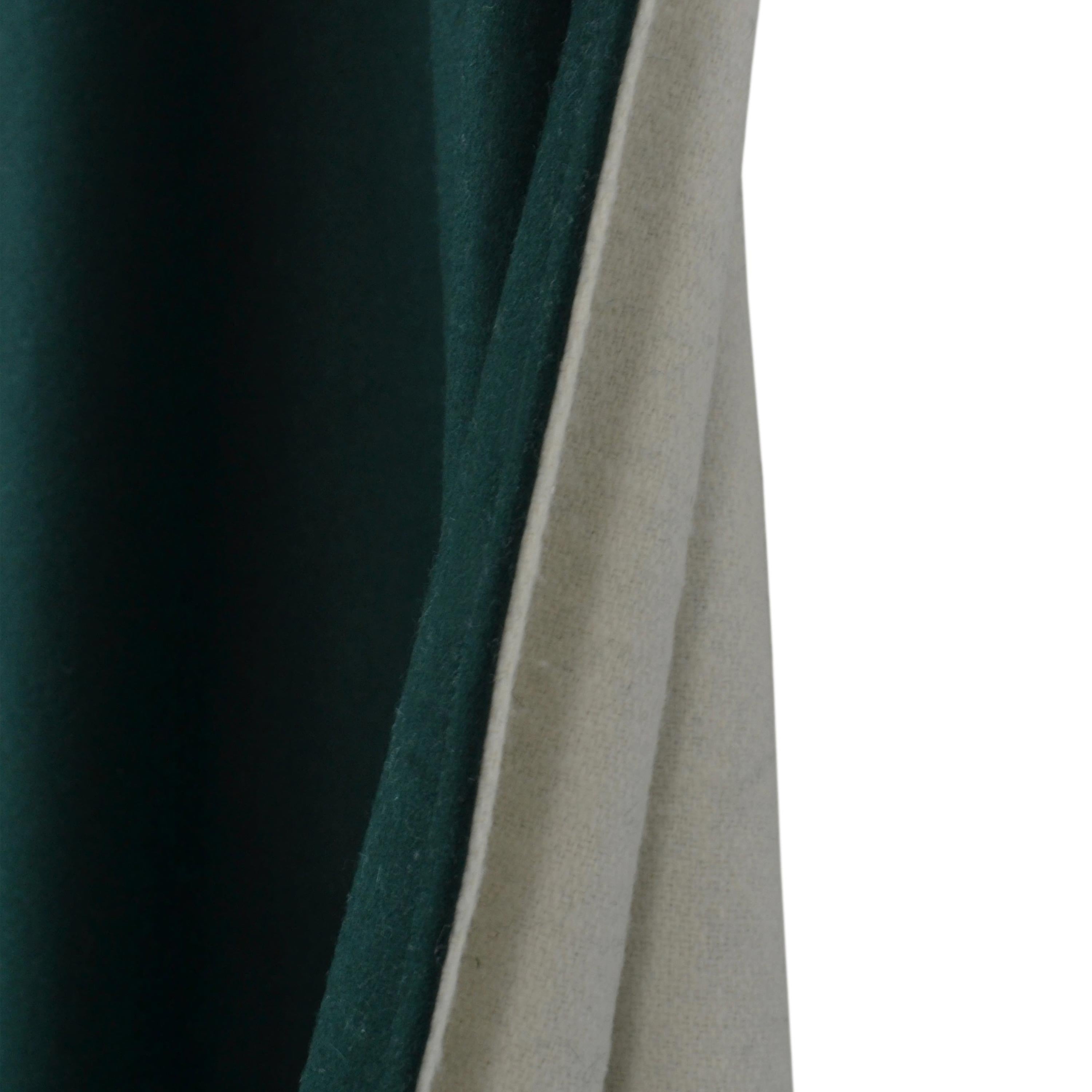 Double Layer Custom Wool Curtain With Grommets