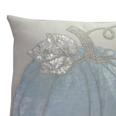 Blue Pumpkin Throw Pillow Cover