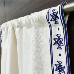 Boho Embroidered Linen Curtain And Drapes