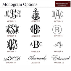 Burlap Monogram Pillow Cover With Fringes
