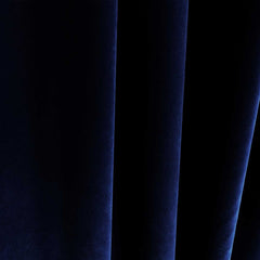 Handcrafted Navy Blue Cotton Velvet Curtain