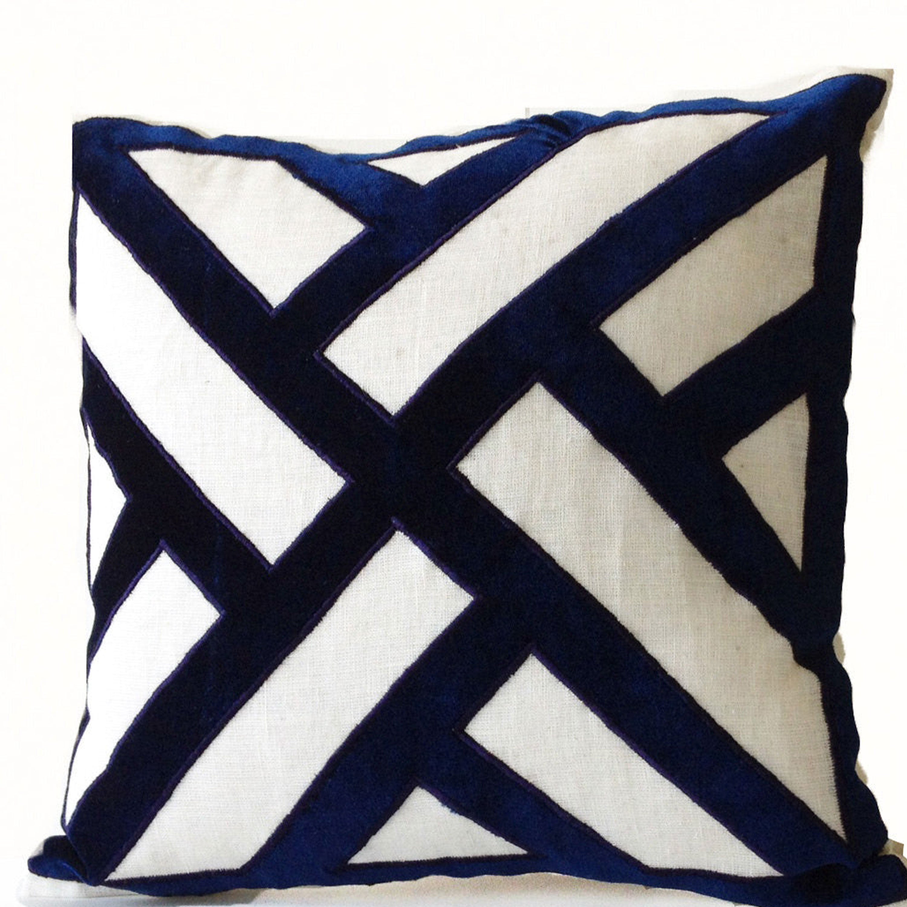 Customizable Geometric Chippendale Throw Pillow Cover