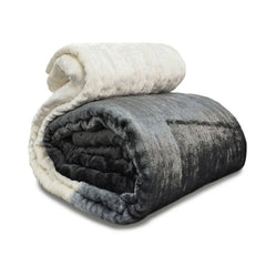 Black Ombre Velvet Quilt: Hand-Quilted Luxury