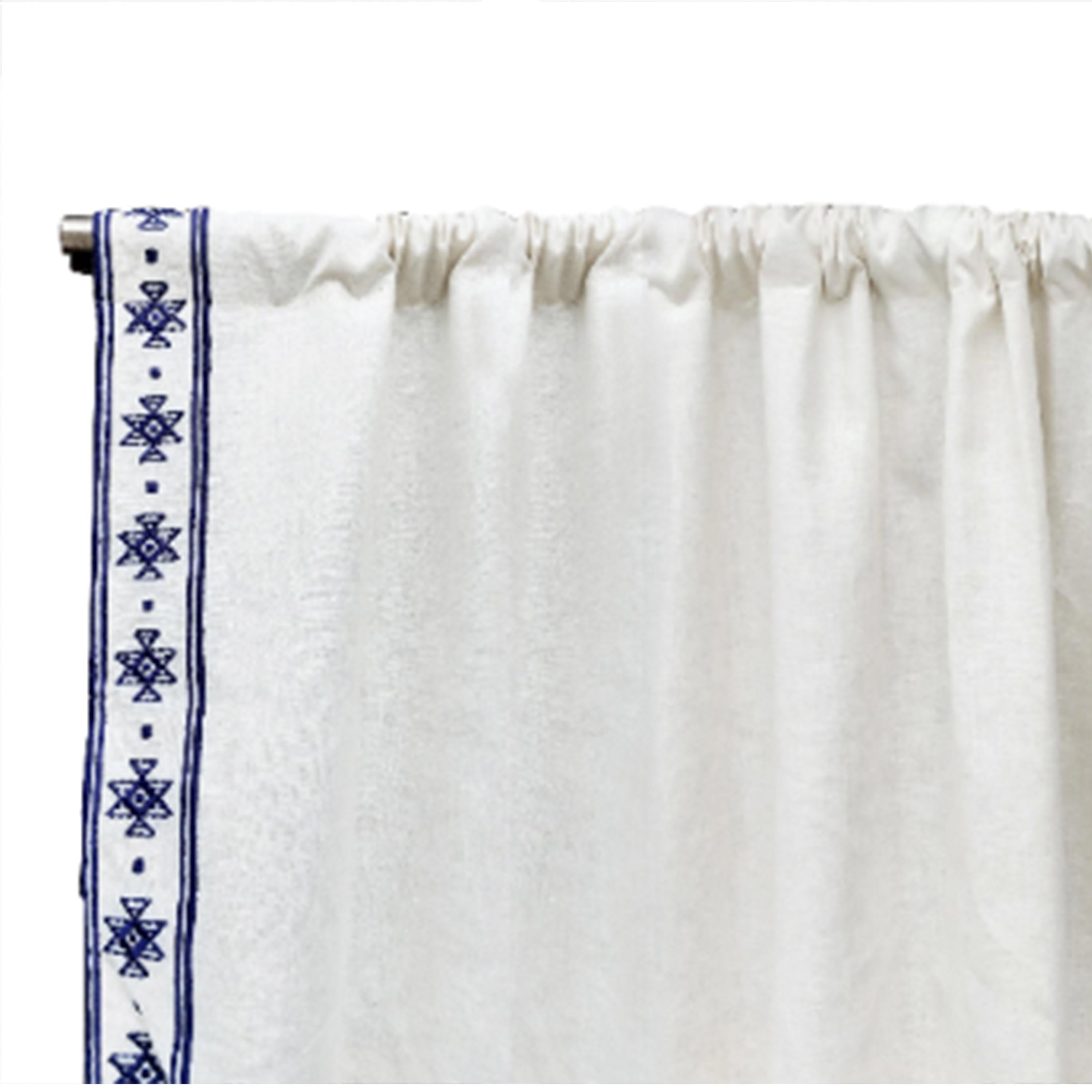 Boho Embroidered Linen Curtain And Drapes