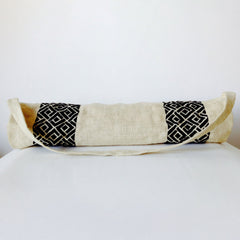 Burlap Yoga Mat Bag with Custom Chippendale Embroidery