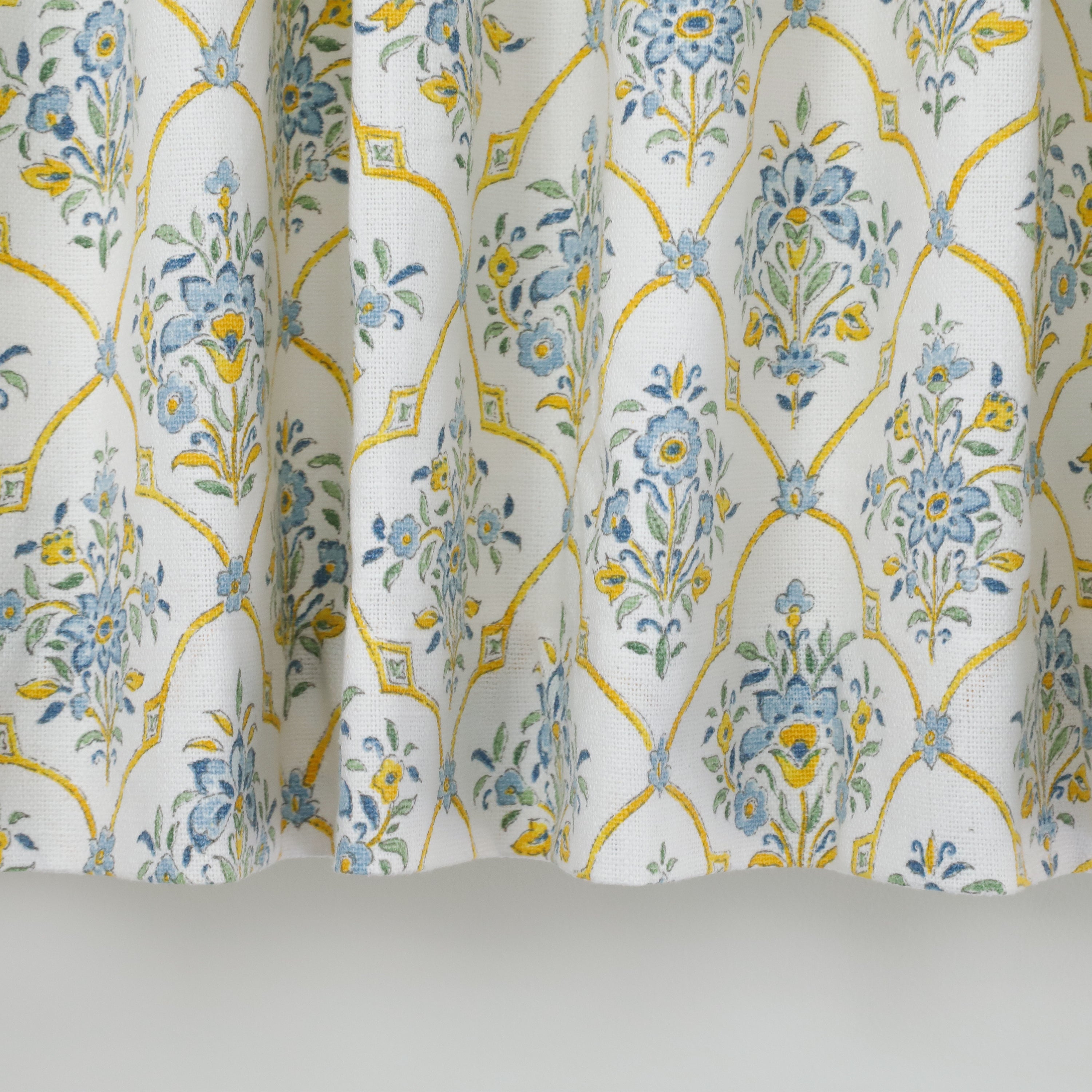 Custom Made Floral Trellis Curtain