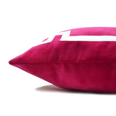 Hot Pink Greek Key Throw Pillow Cover
