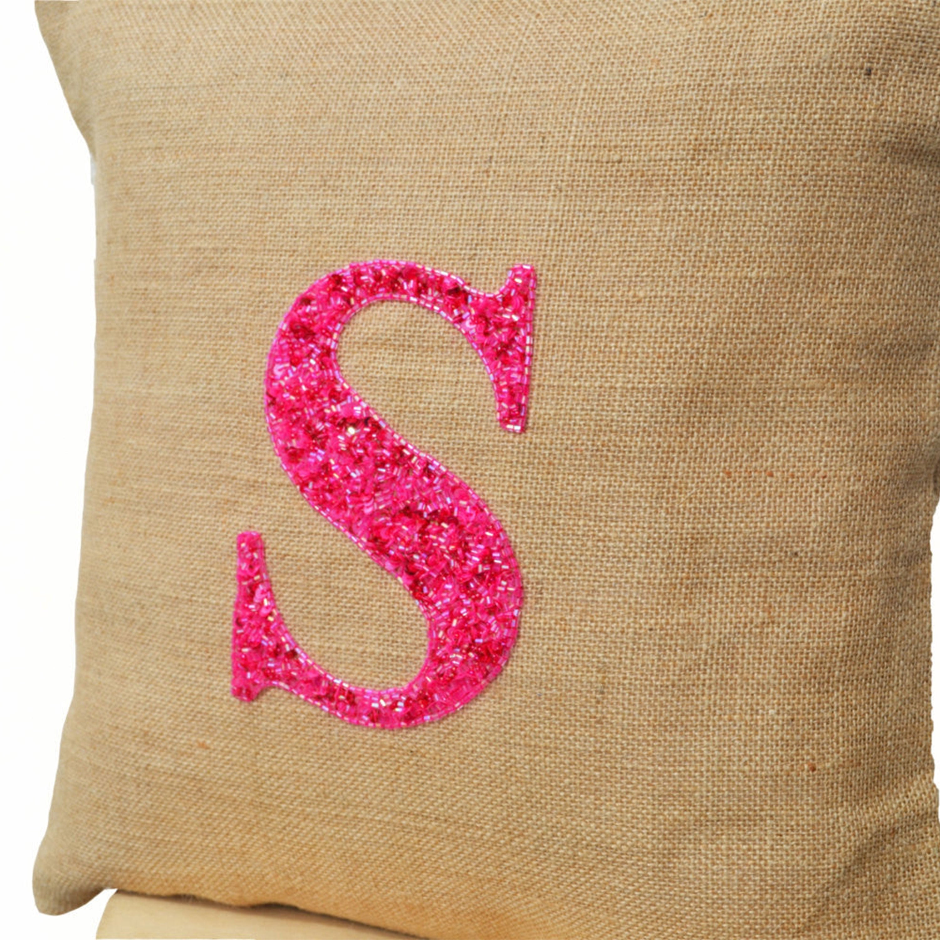 Customized Sequin Monogram Throw Pillows Gifts for Birthdays Anniversary