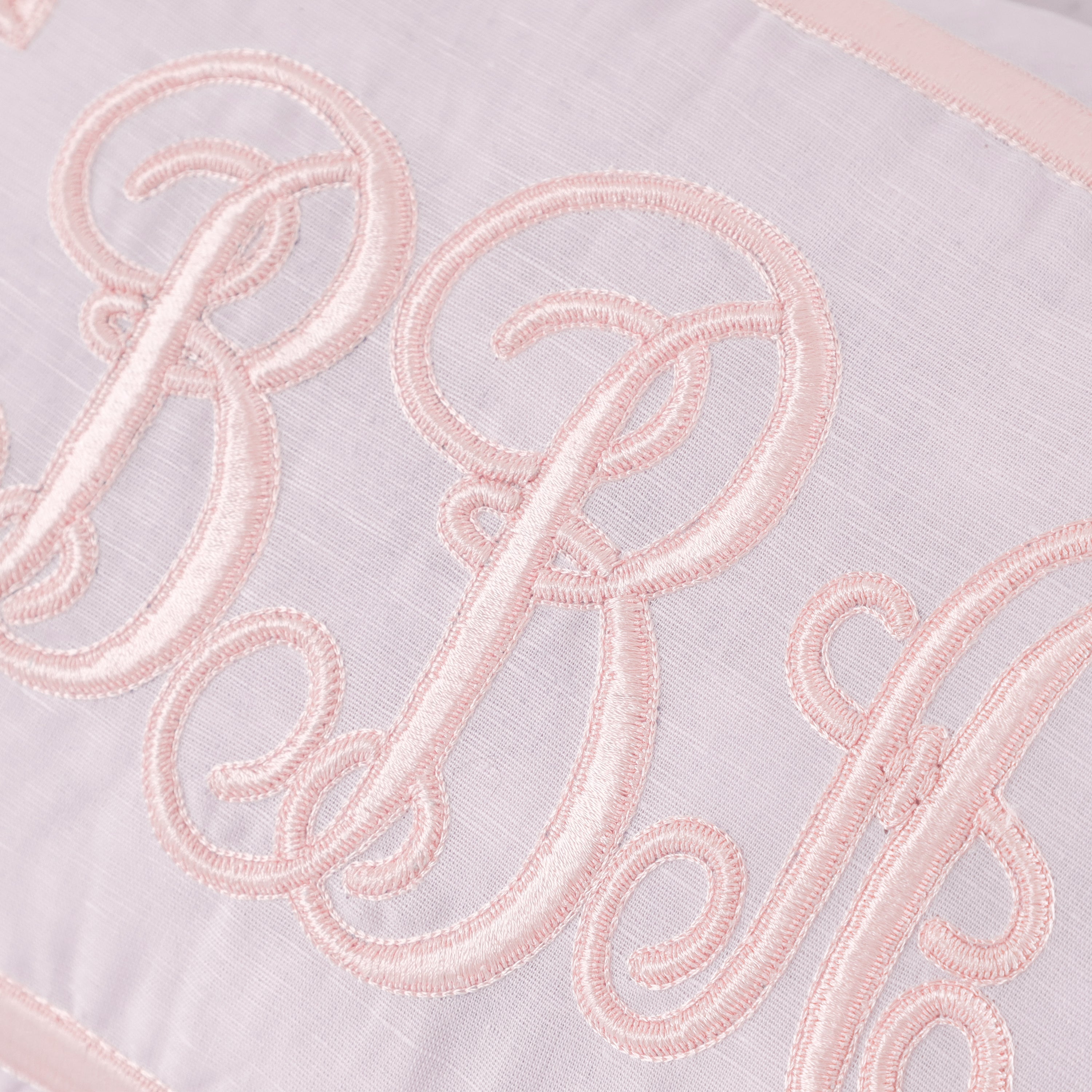 Hand Embroidered Greek Key Monogram Pillow Cover