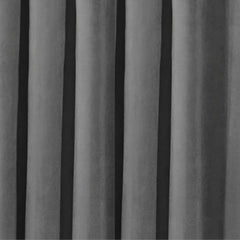 Gray Cotton Velvet Curtain