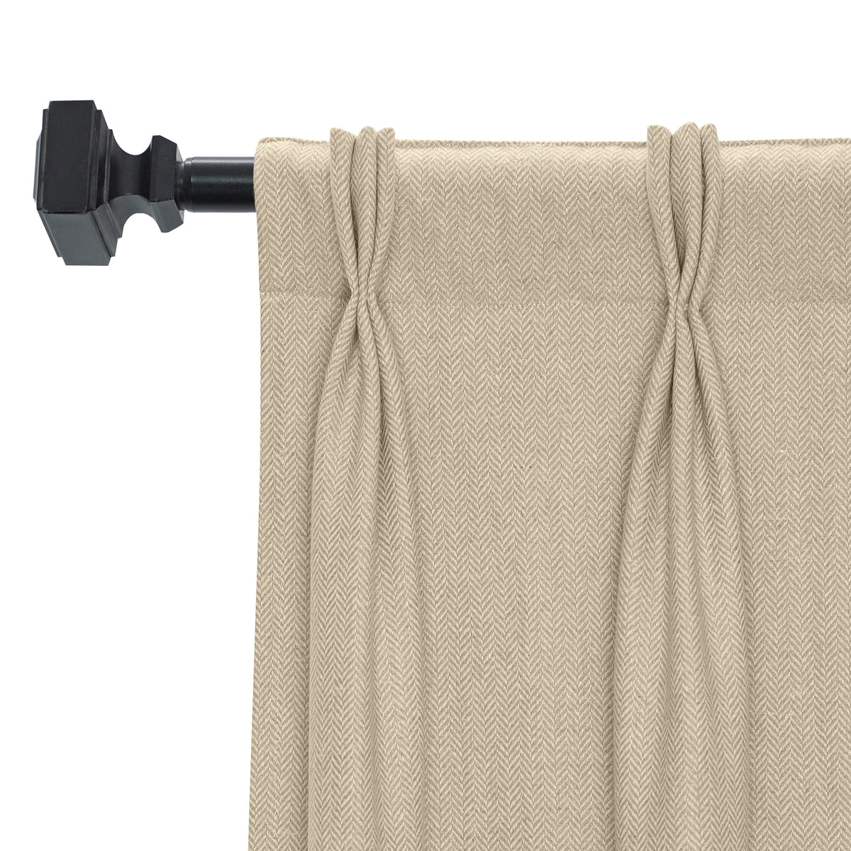 Handcrafted Pleated Chevron Curtain
