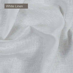 Ivory Linen Curtain With Aztec Embroidery