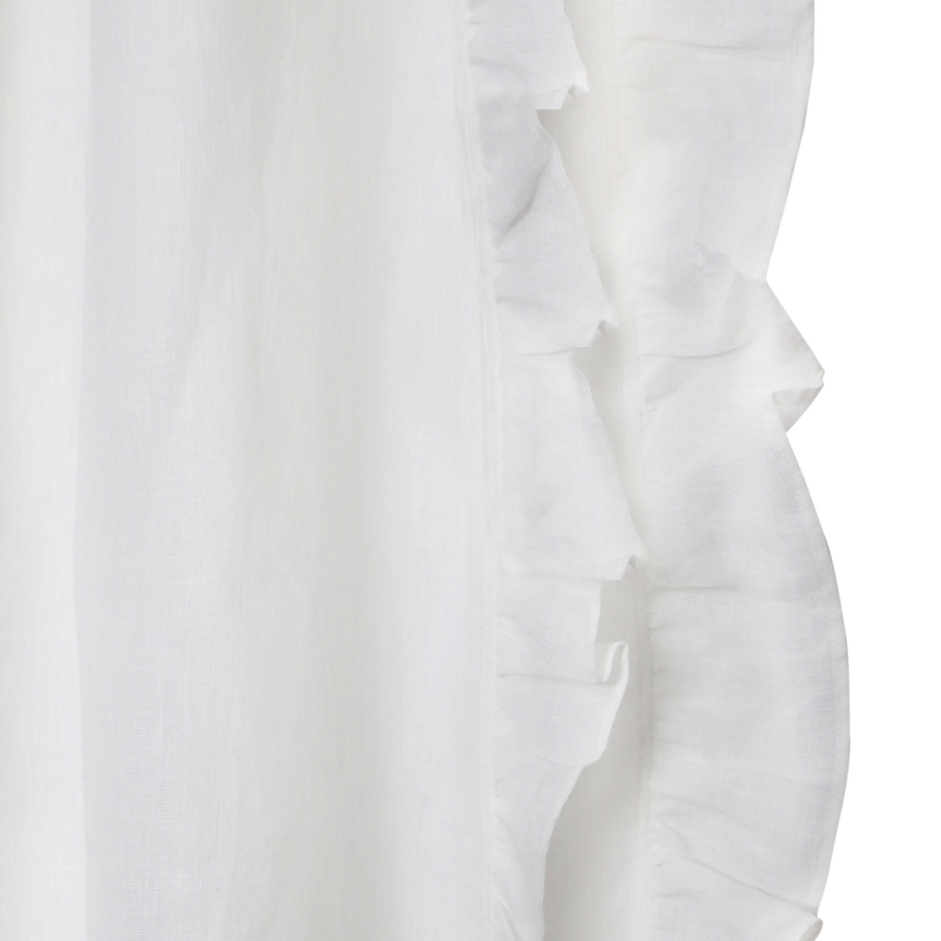 Custom Made Linen Ruffle Curtains