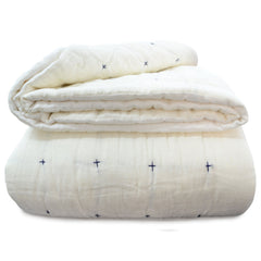 Handmade Lightweight Linen Quilt - Artisan Hand-Stitched Modern Bedding