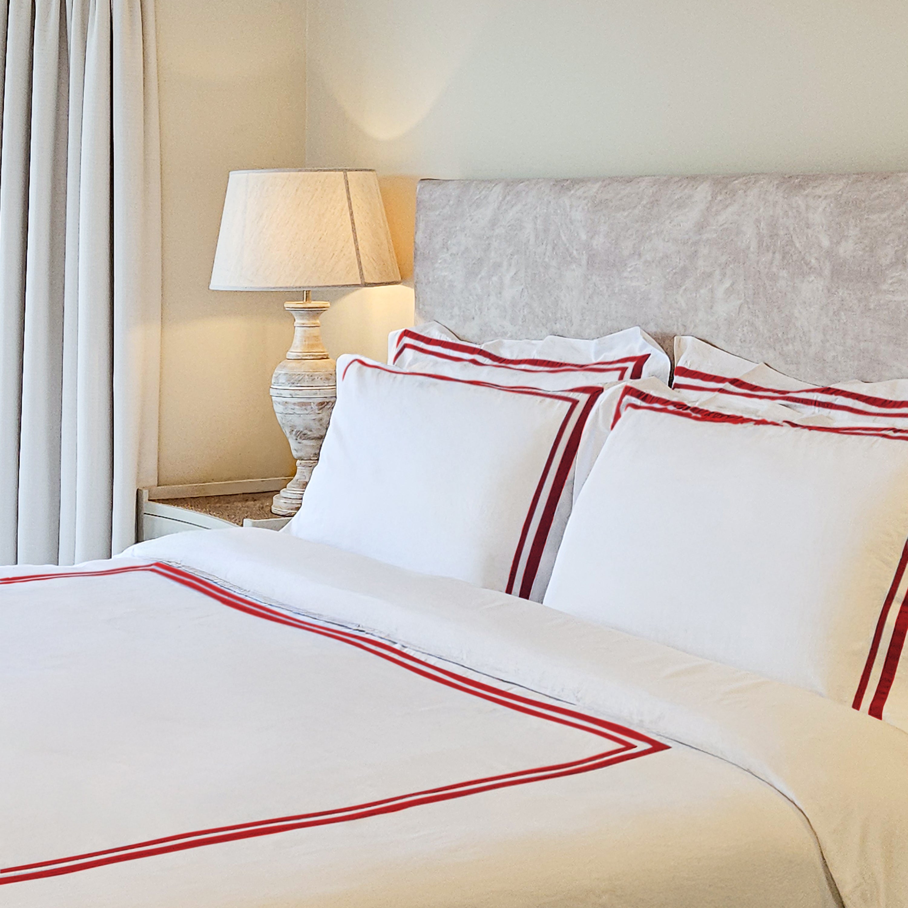Custom Trimmed Duvet Cover Set | Luxury 400TC Cotton Bedding | US, UK & Europe Sizes