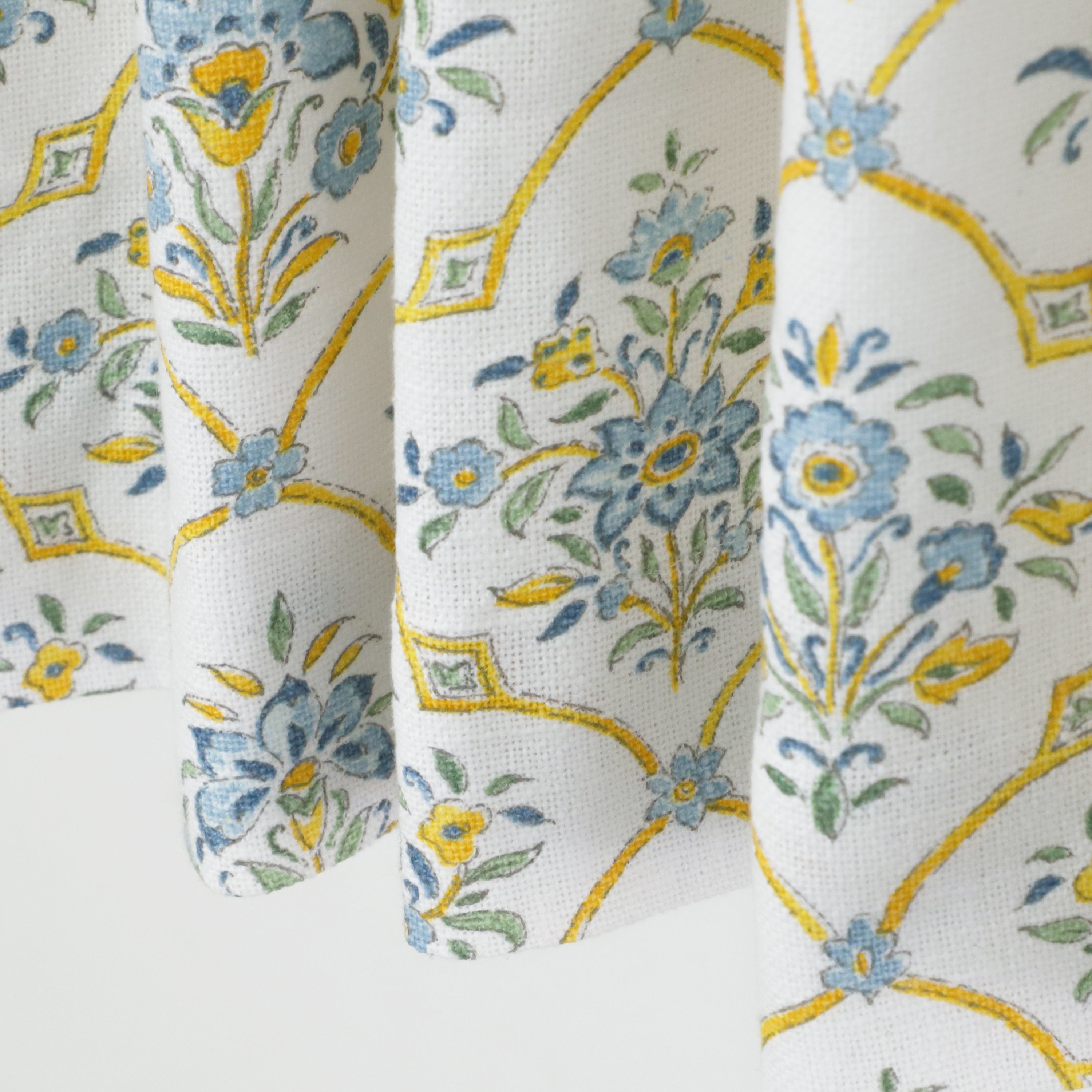 Custom Made Floral Trellis Curtain
