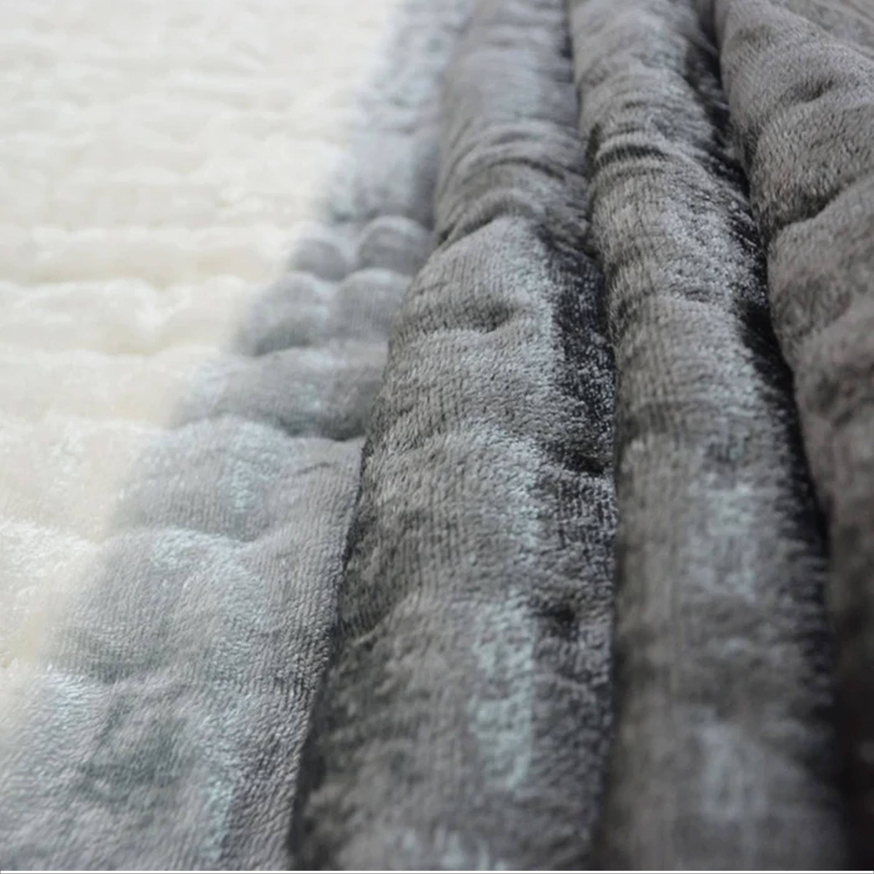Black Ombre Velvet Quilt: Hand-Quilted Luxury