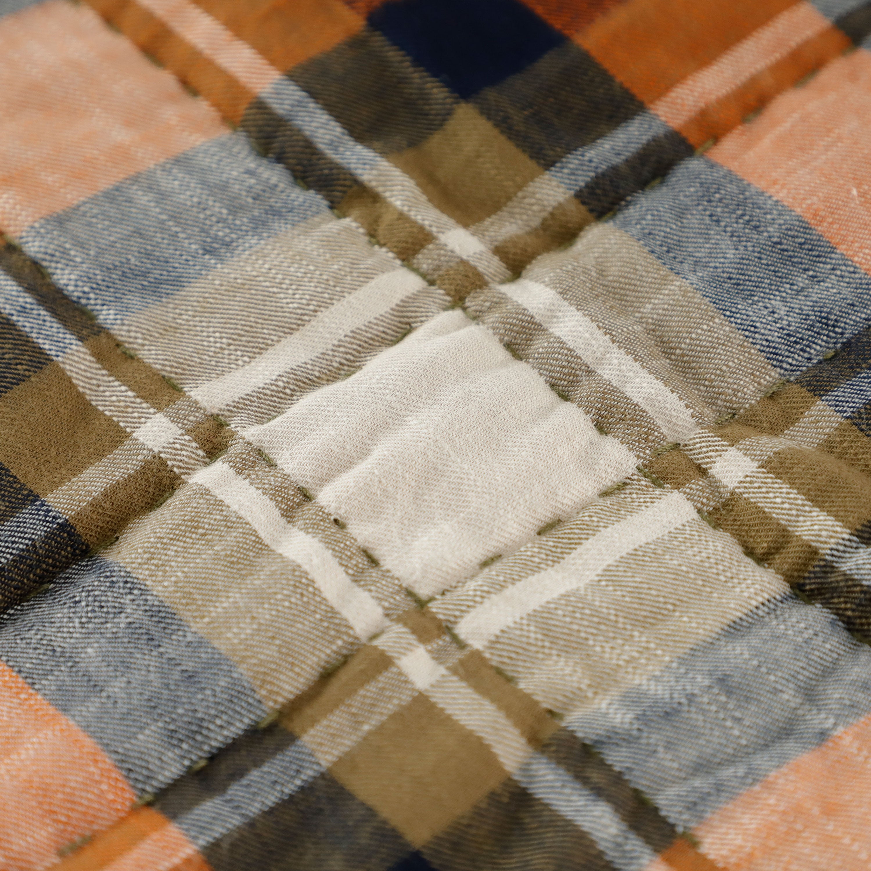 Handmade Reversible Plaid Cotton Quilt - Pick-Stitch Quilting | Navy & Plaid | Farmhouse & Modern Bedroom Décor | Custom Sizes Available