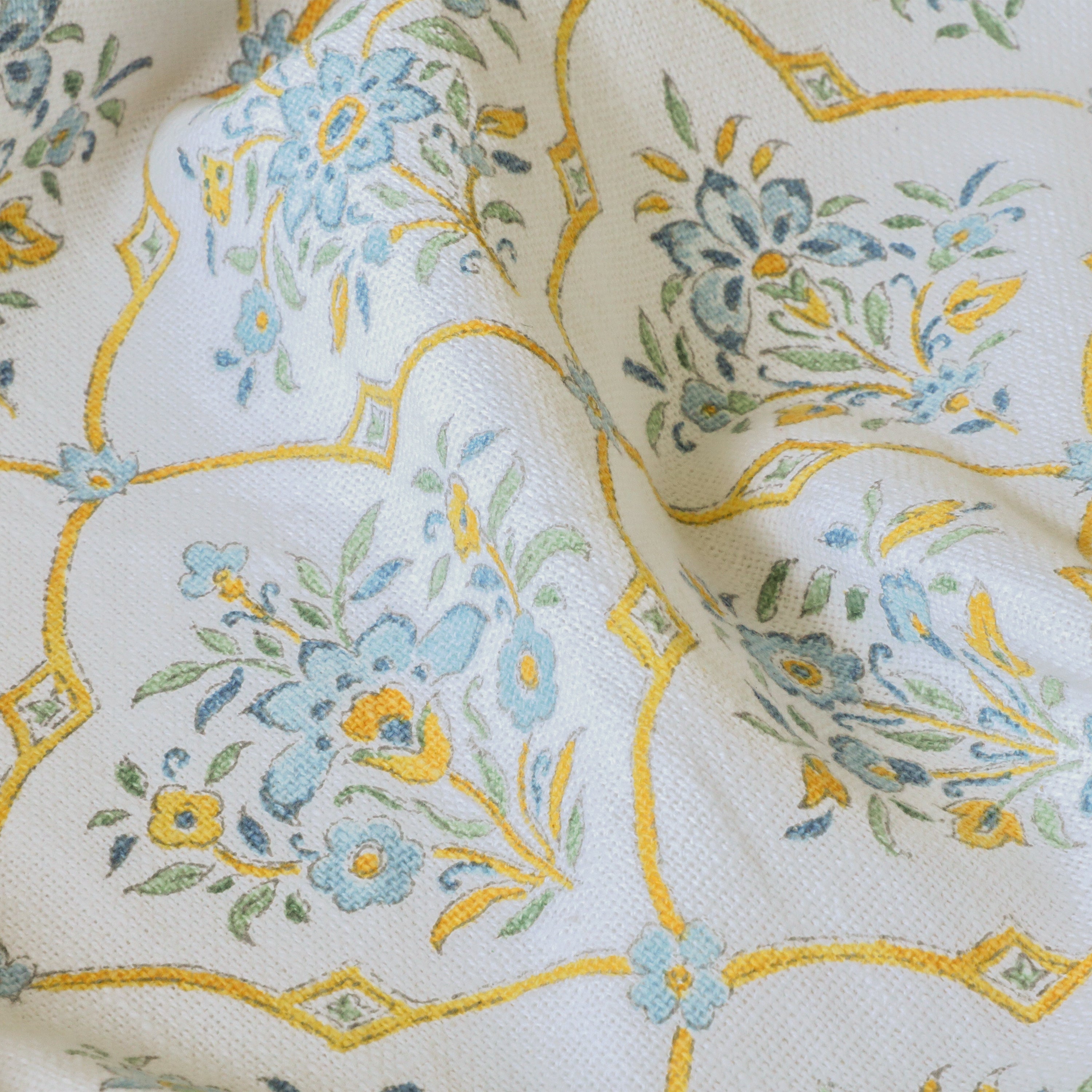 Custom Made Floral Trellis Curtain