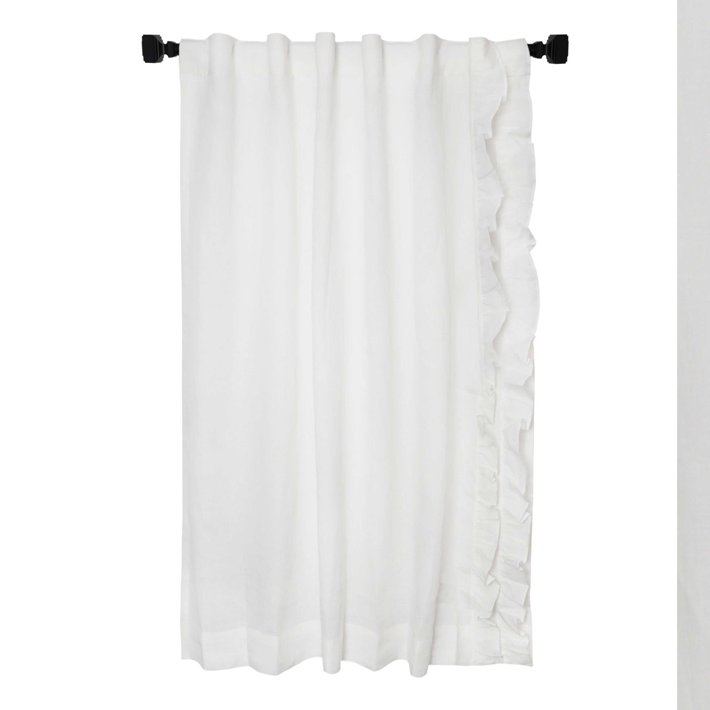 Custom Made Linen Ruffle Curtains
