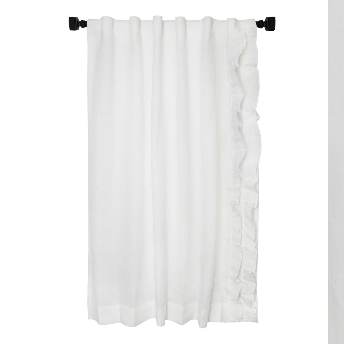 Custom Made Linen Ruffle Curtains