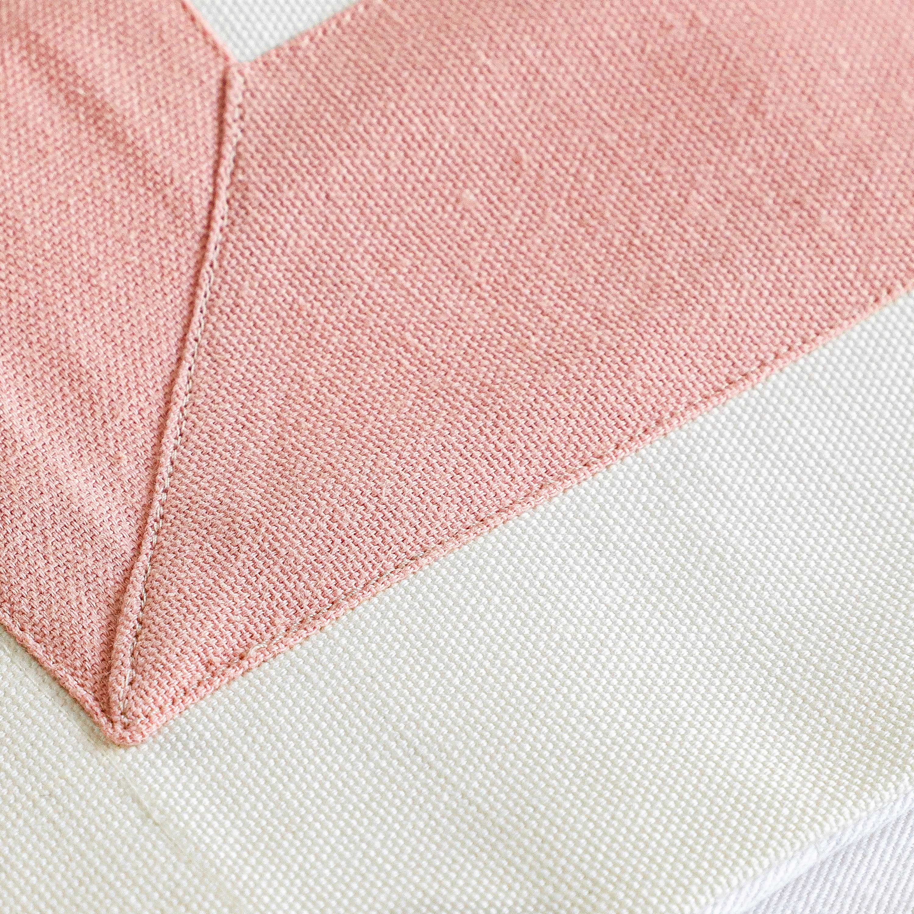 Custom Ivory Curtain With Pink Trim