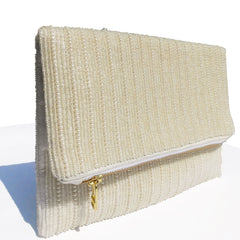Cream Pearl Beaded Bag