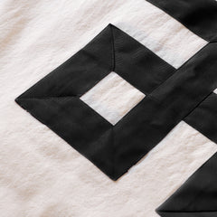 Greek Key Trim Linen Curtain