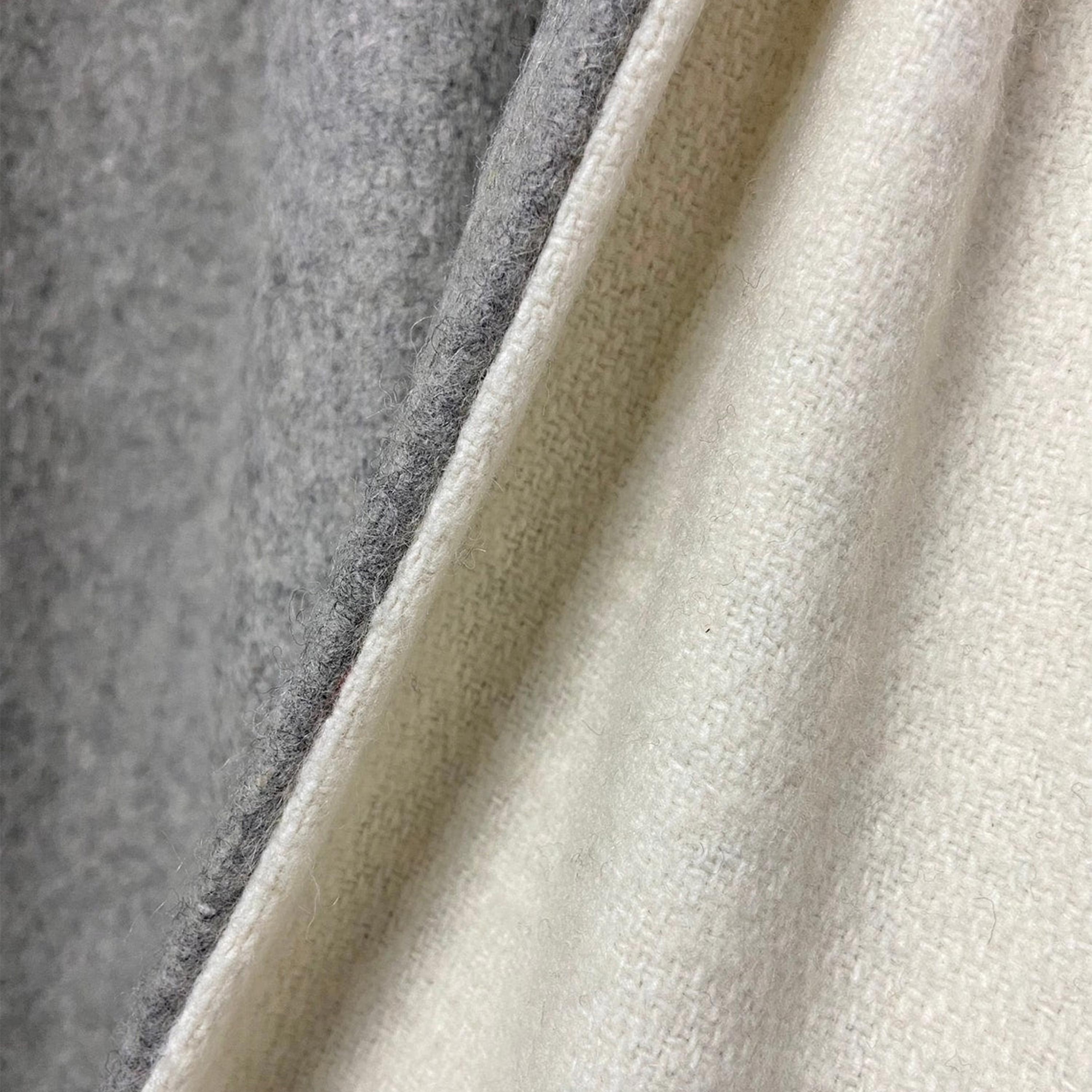 Double Layer Custom Wool Curtain With Grommets