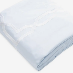 Light Blue Embroidered Geometric Duvet Cover – 400TC Cotton Blend