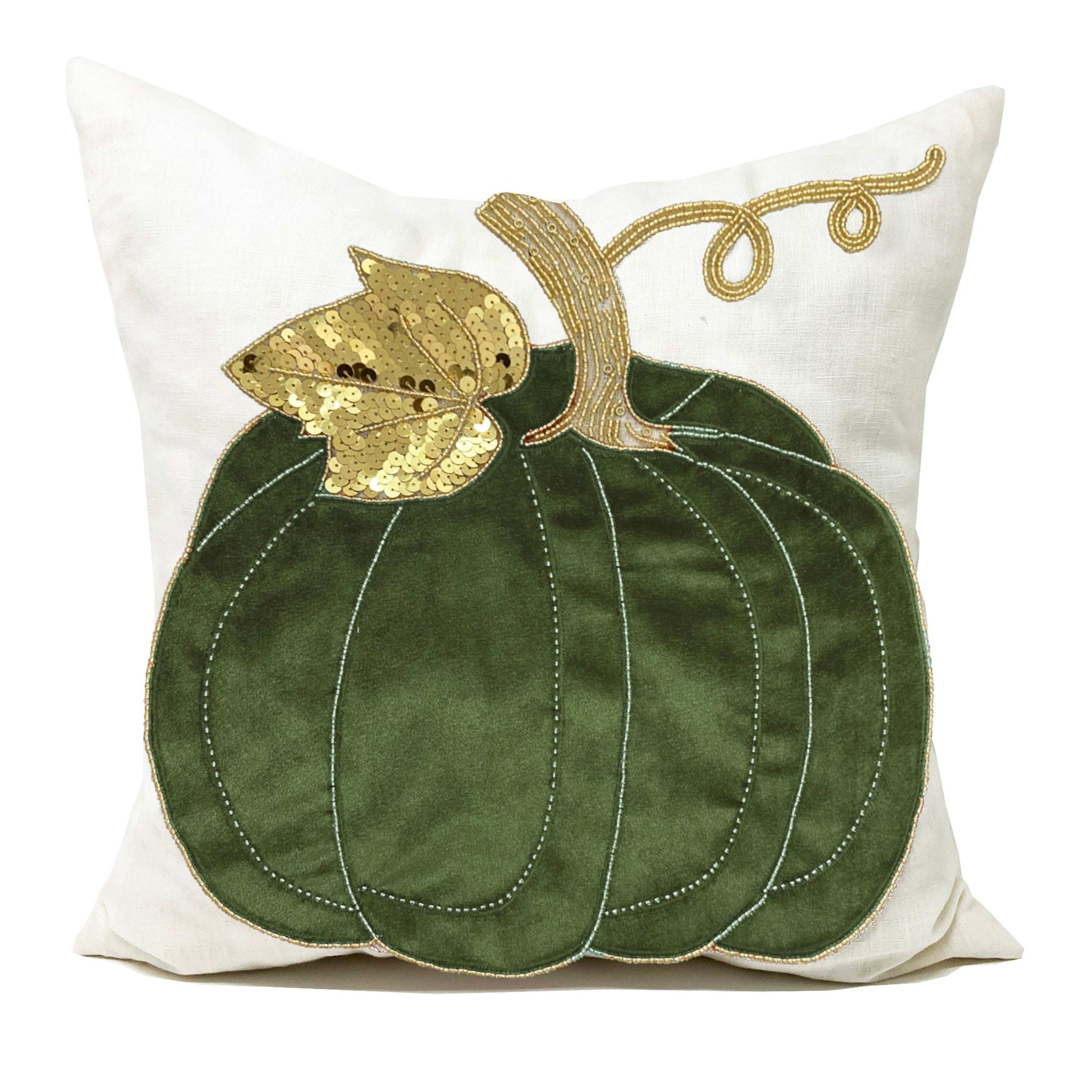 Green Pumpkin Pillow Case