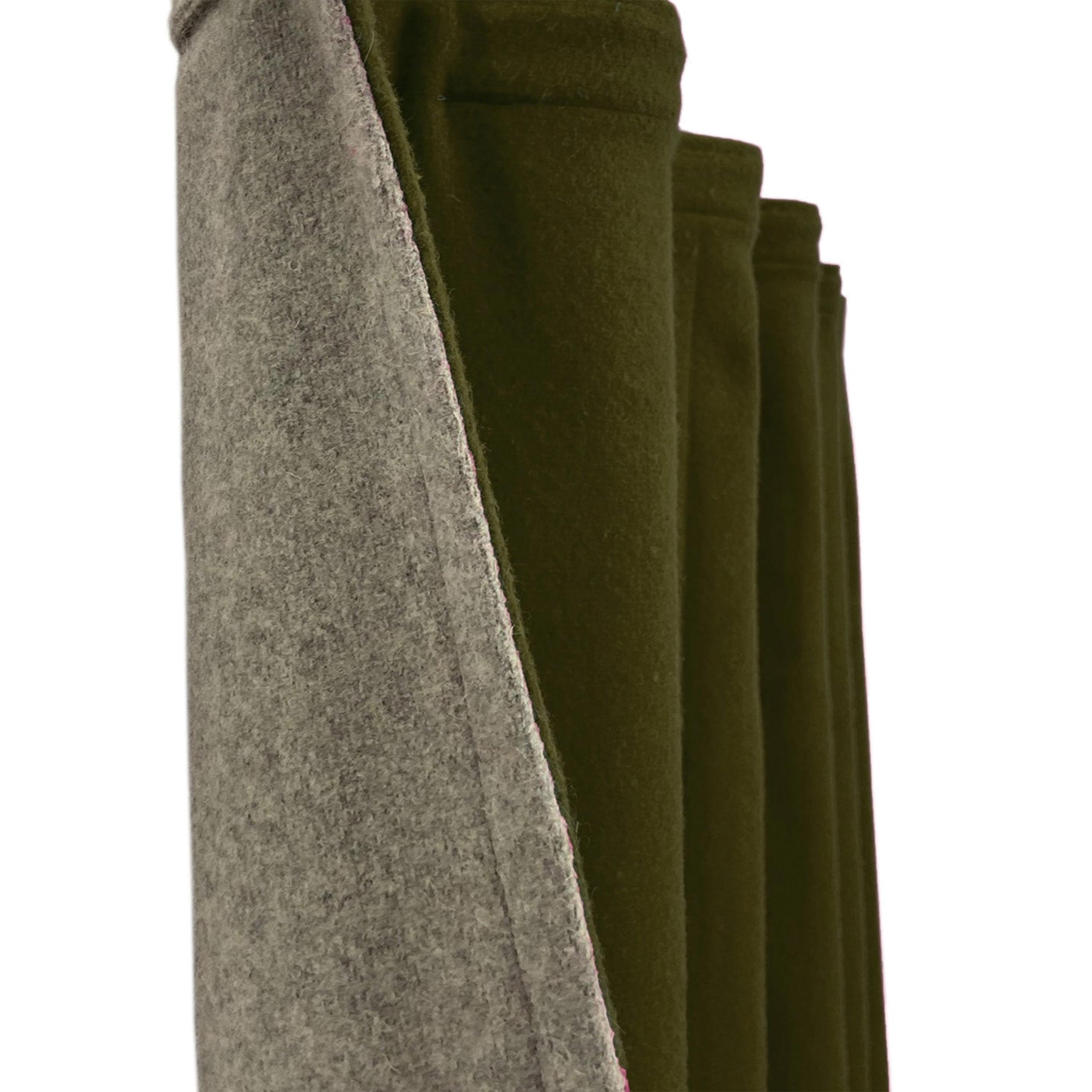 Double Layer Custom Wool Curtain With Grommets