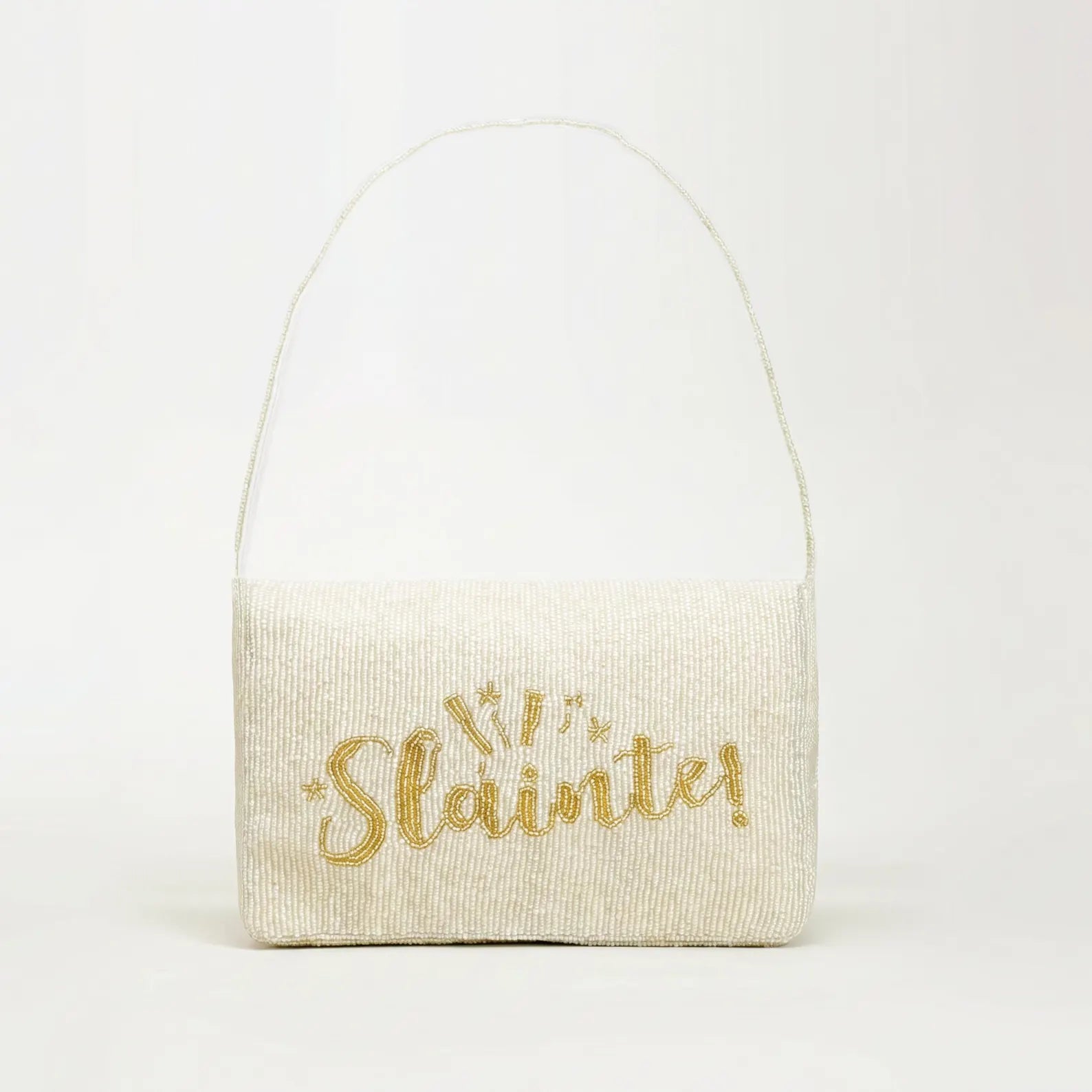 Hand Beaded Beer Pint Mini Bag - Stout Beer Embellished Clutch