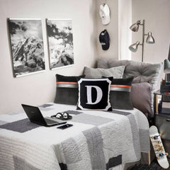 Handmade Black & White Monochrome Patchwork Quilt - Reversible | Polyfill | Dorm, Bedroom & Minimalist Décor | Twin to Cal King